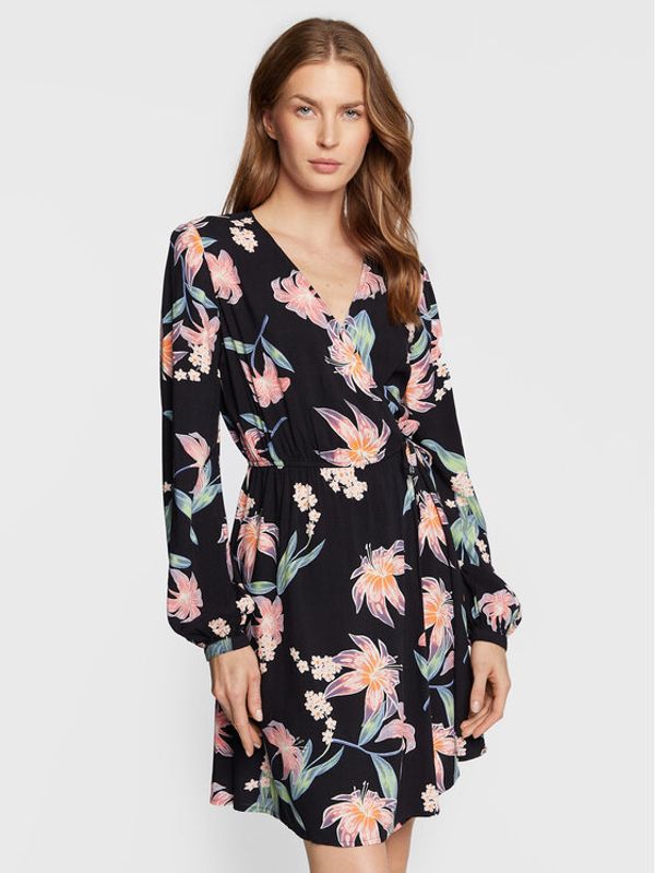 Roxy Roxy Haljina za svaki dan Party Waves Printed ERJWD03672 Crna Regular Fit