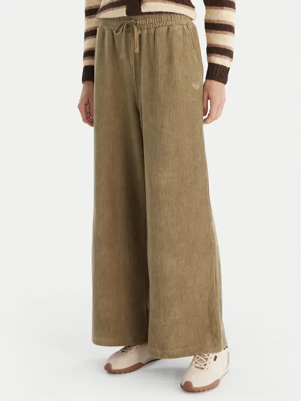 Roxy Roxy Hlače Lekeito Pant Knit ERJNP03691 Zelena Regular Fit