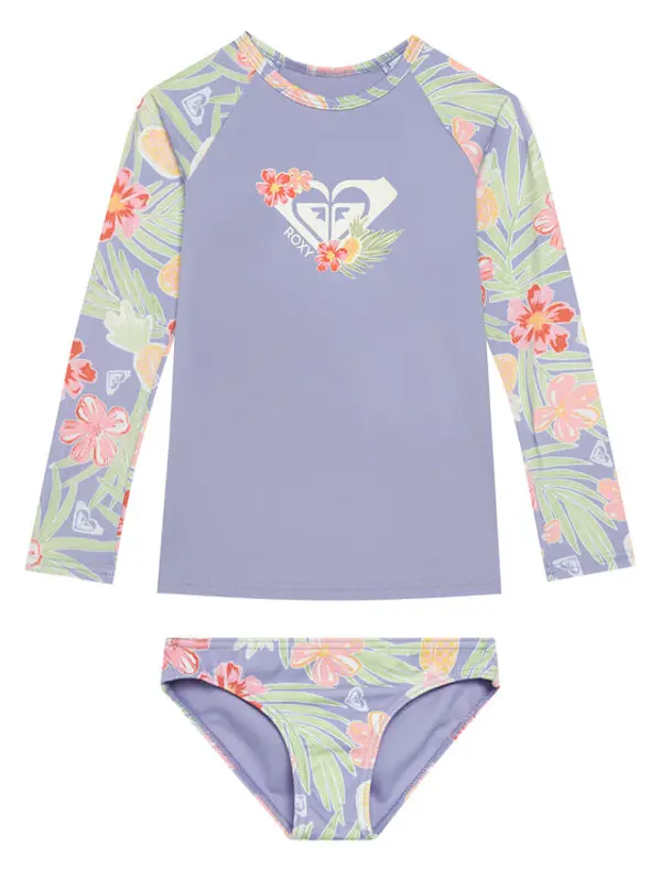 Roxy Roxy Komplet majice i kupaćih gaćica ERLWR03330 Plava