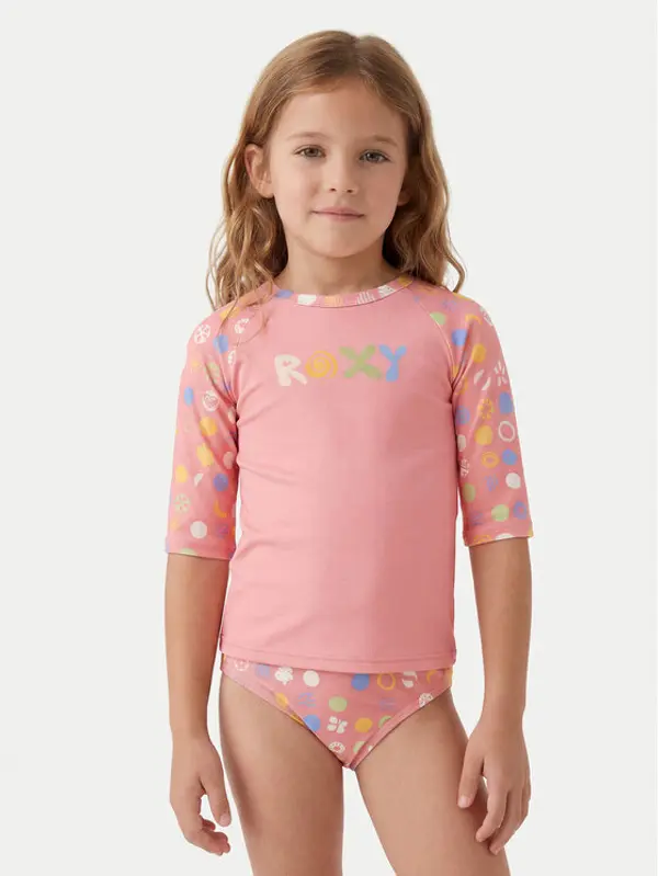 Roxy Roxy Komplet majice i kupaćih gaćica Roxy Dot ERLWR03328 Ružičasta