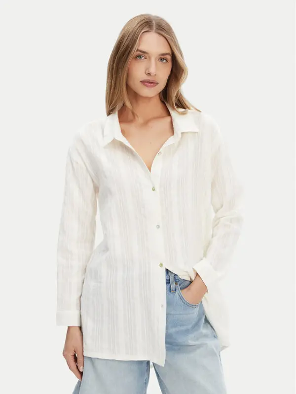 Roxy Roxy Košulja ERJX603447 Écru Relaxed Fit