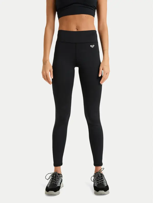 Roxy Roxy Leggings Waves Of Warmth ERJNP03671 Crna Slim Fit