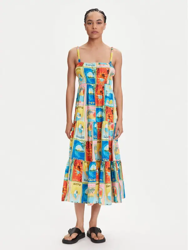 Roxy Roxy Ljetna haljina Atlas Sunshine ERJWD03892 Šarena Regular Fit