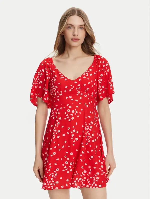 Roxy Roxy Ljetna haljina ERJWD03880 Crvena Regular Fit