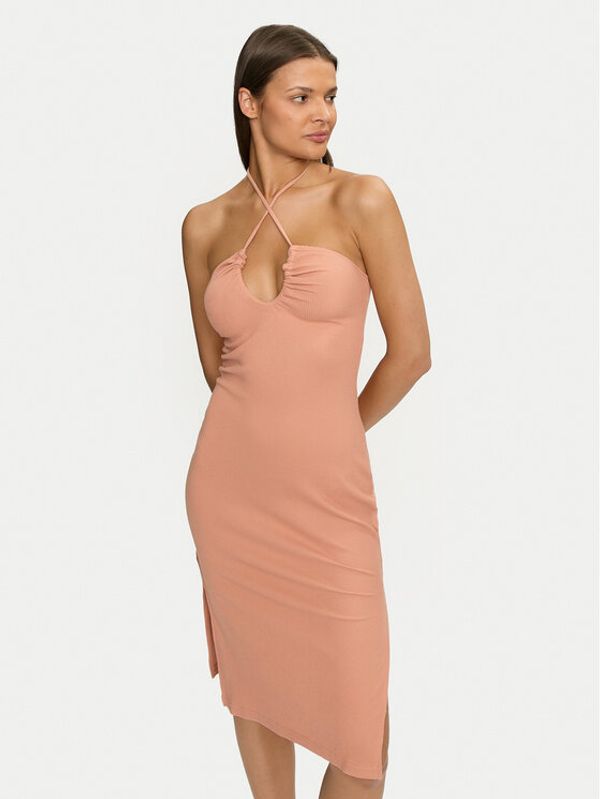 Roxy Roxy Ljetna haljina Late Sunset ERJKD03467 Narančasta Slim Fit