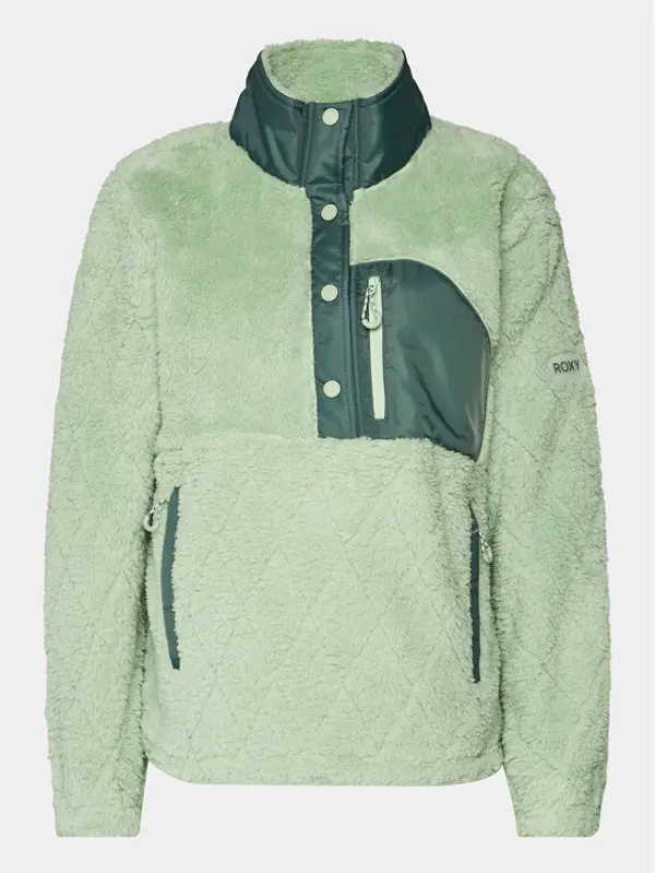 Roxy Roxy Majica dugih rukava Alabama Otlr ERJFT04714 Zelena Regular Fit