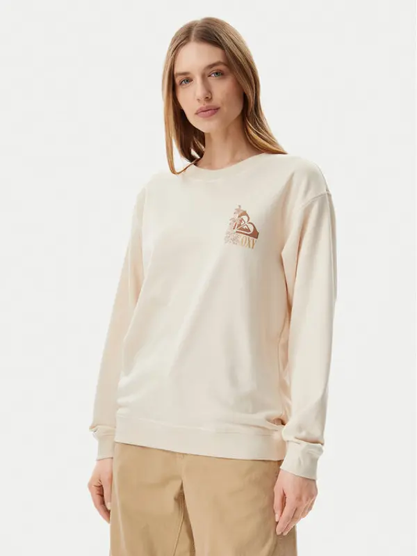 Roxy Roxy Majica dugih rukava ERJFT04963 Bež Regular Fit