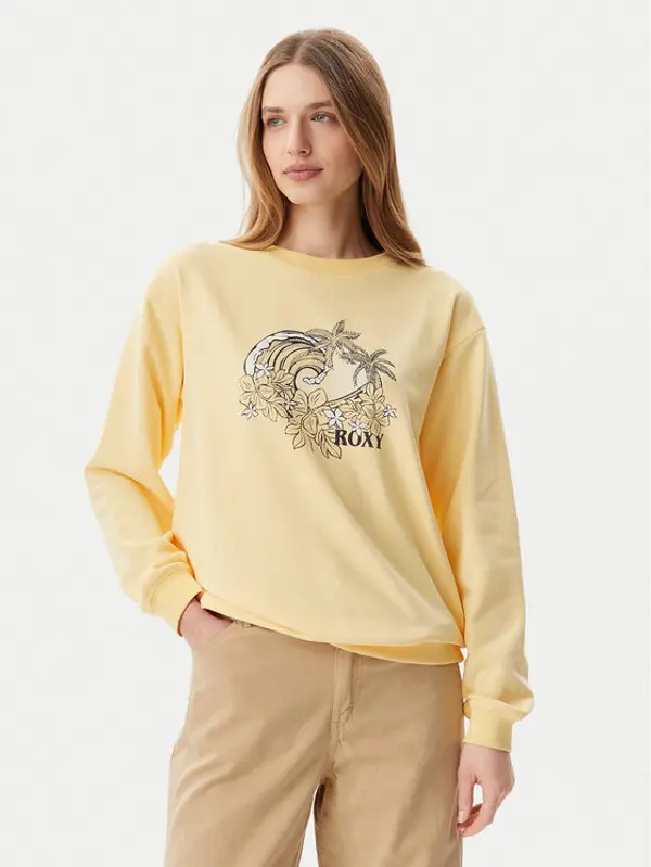 Roxy Roxy Majica dugih rukava ERJFT04963 Žuta Regular Fit