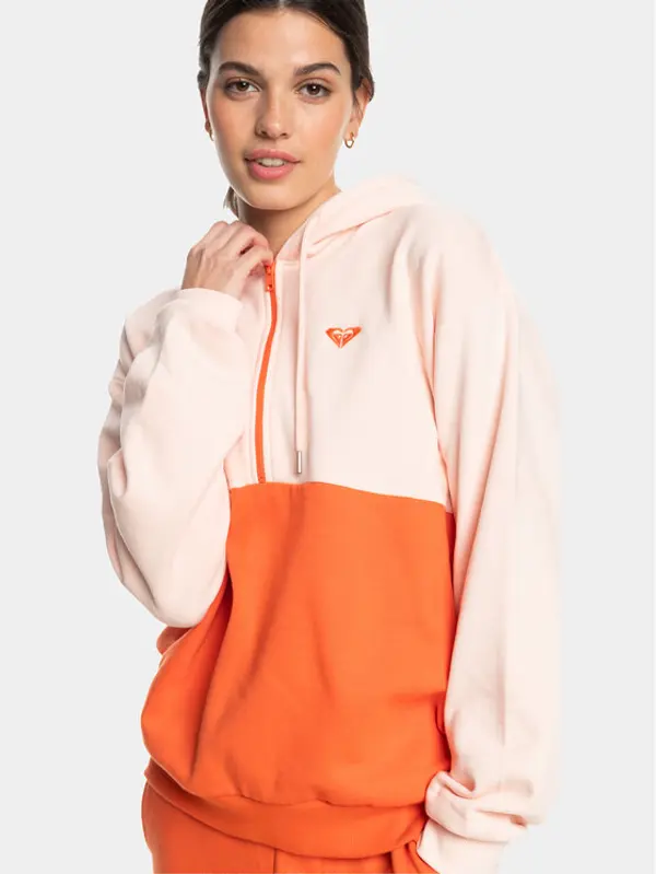 Roxy Roxy Majica dugih rukava Ess Nrj Cbk Hoo Otlr ERJFT04673 Narančasta Regular Fit