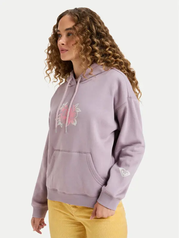 Roxy Roxy Majica dugih rukava Perfect Place Brushed ERJFT05032 Ljubičasta Regular Fit