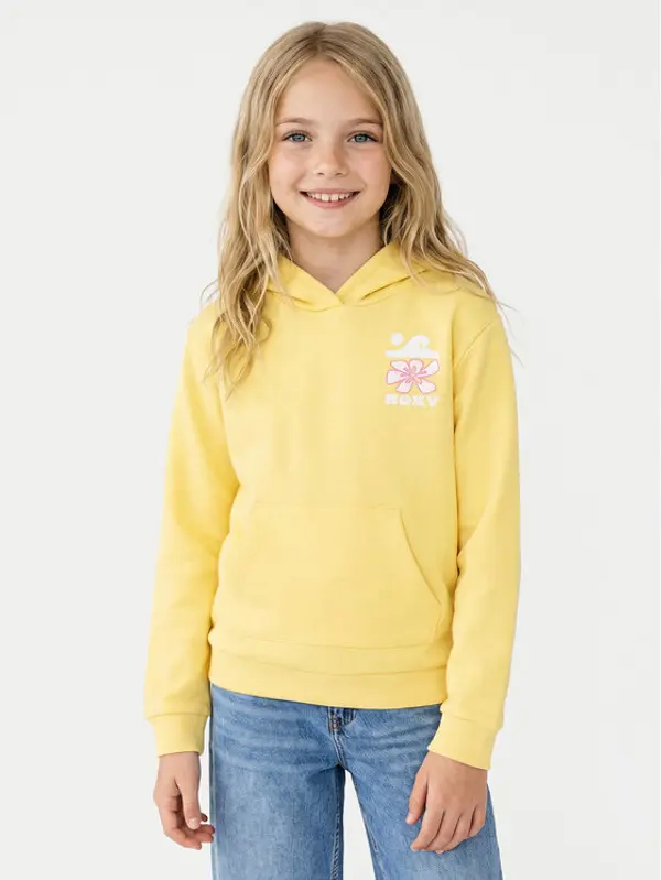 Roxy Roxy Majica dugih rukava Surf Feeling Brushed ERGFT04028 Žuta Relaxed Fit