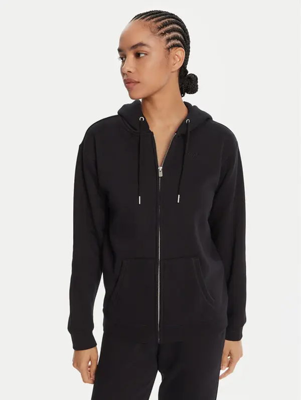 Roxy Roxy Majica dugih rukava Surf Stoked Zipped Brushed ERJFT05022 Crna Regular Fit