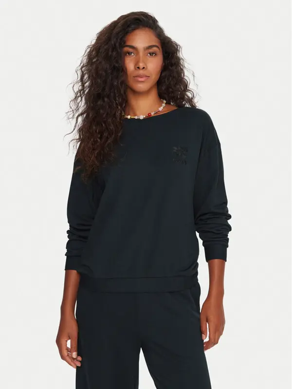 Roxy Roxy Majica dugih rukava Surfing By Moonlight ERJFT05008 Crna Relaxed Fit