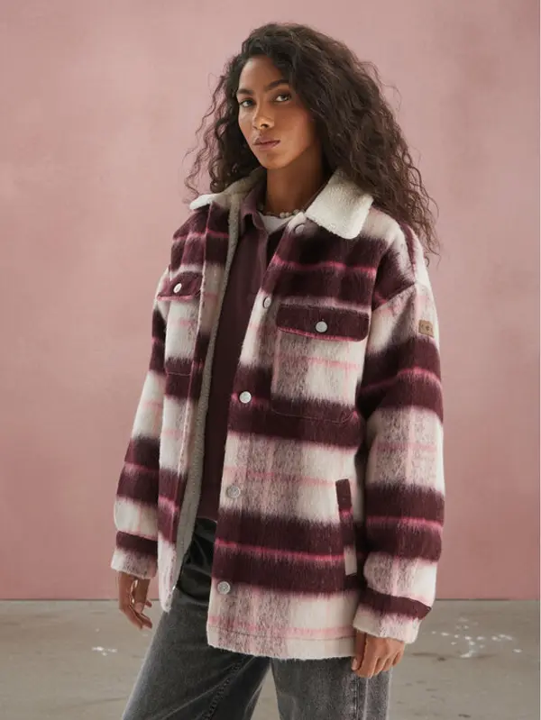 Roxy Roxy Prijelazna jakna Passage Of Time ERJJK03670 Tamnocrvena Relaxed Fit