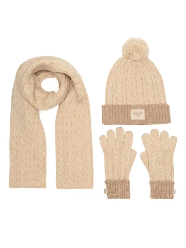 Roxy Roxy Set kapa, šal i rukavice RX-KF-001-AW24 Bež