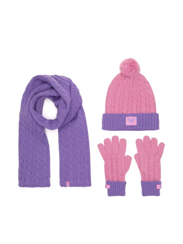 Roxy Roxy Set kapa, šal i rukavice RX-KF-001-AW24 Ljubičasta