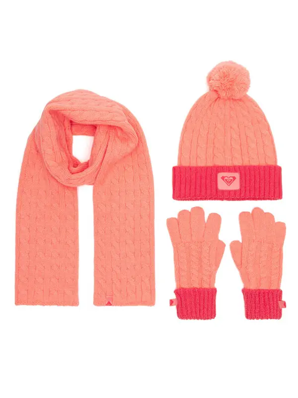 Roxy Roxy Set kapa, šal i rukavice RX-KF-001-AW24 Narančasta