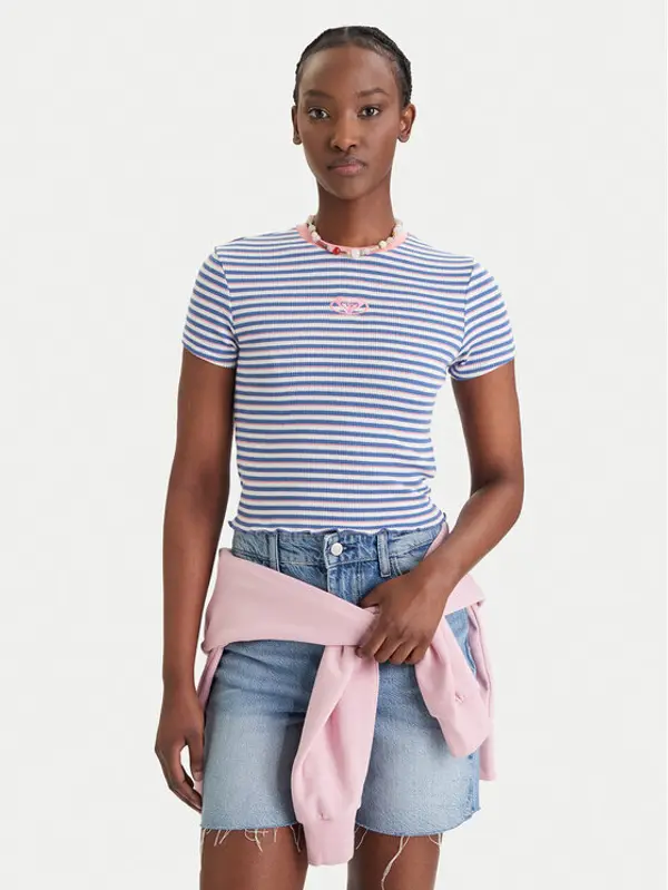 Roxy Roxy T-shirt Bright Lights ERJKT04395 Plava Slim Fit
