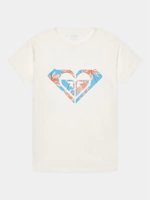 Roxy Roxy T-shirt Day And Night ERGZT03954 Bijela Regular Fit