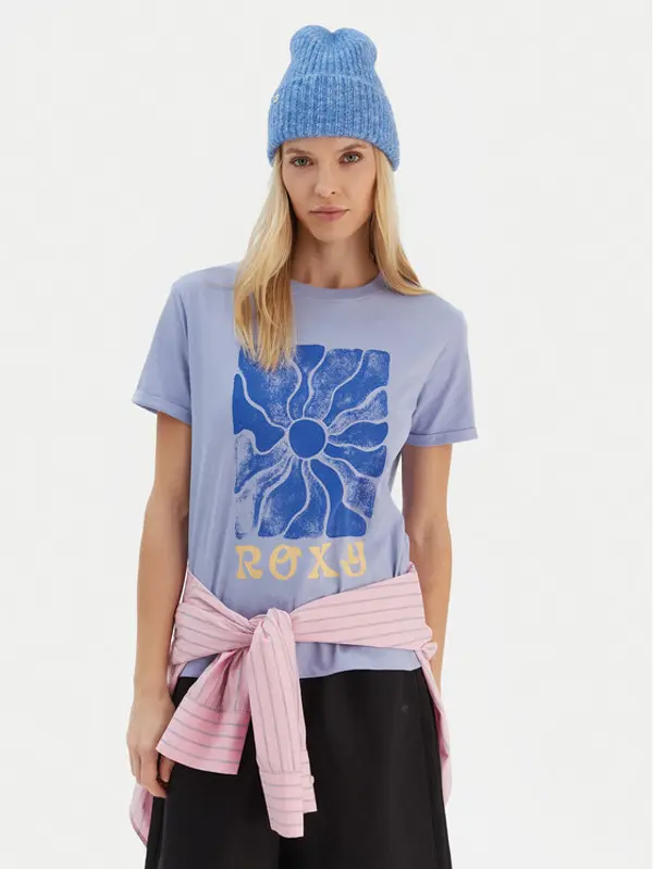 Roxy Roxy T-shirt ERJZT05911 Ljubičasta Regular Fit