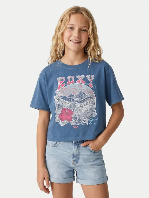 Roxy Roxy T-shirt Eve Washed ERGZT04137 Plava Oversize