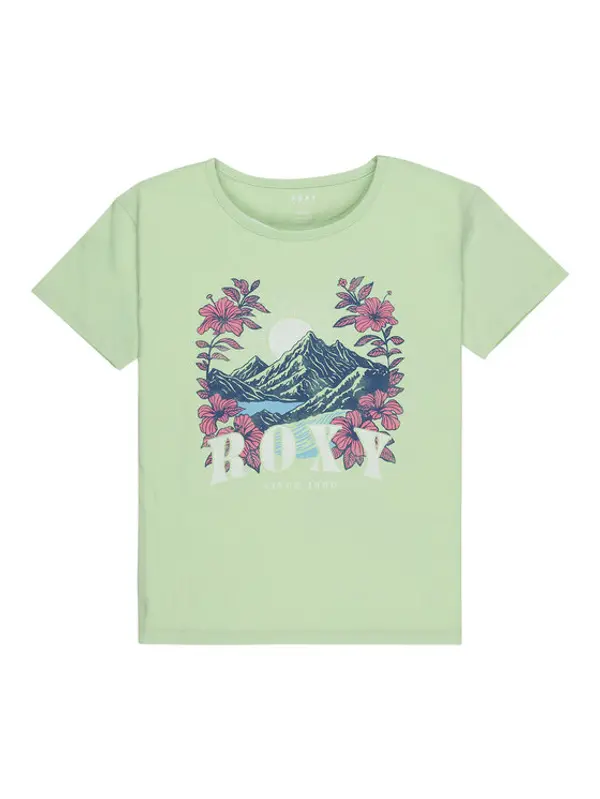 Roxy Roxy T-shirt Lily Vintage ERGZT04140 Zelena Regular Fit