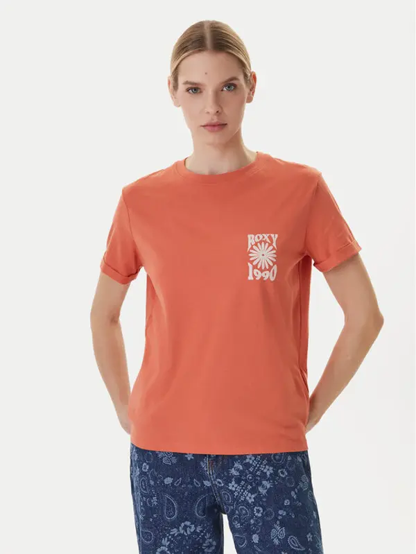 Roxy Roxy T-shirt Oceanregular ERJZT06110 Narančasta Regular Fit