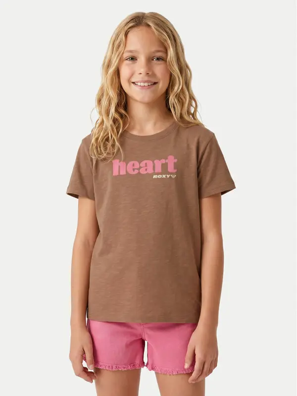 Roxy Roxy T-shirt Orchid Art ERGZT04142 Smeđa Regular Fit