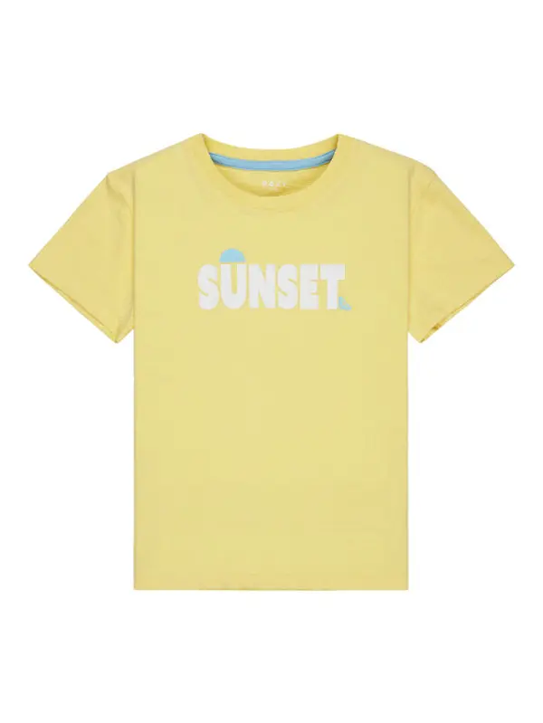 Roxy Roxy T-shirt Orchid Art ERGZT04142 Žuta Regular Fit