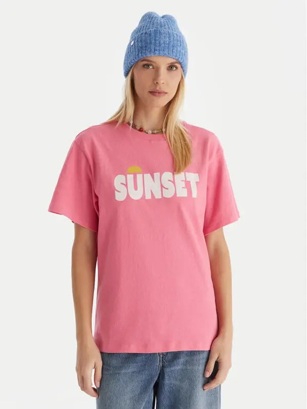 Roxy Roxy T-shirt Sunnyoversize Easy ERJZT06033 Ružičasta Oversize