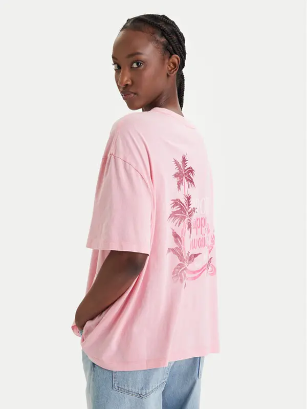 Roxy Roxy T-shirt Talloversize Washed ERJZT06081 Ružičasta Oversize