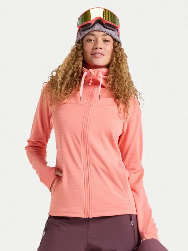 Roxy Roxy Tehnička majica dugih rukava Vertere Full Zip ERJFT04974 Narančasta Regular Fit