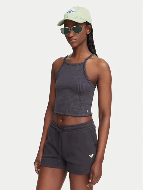 Roxy Roxy Top As I Am ERJKT04278 Tamno siva Slim Fit