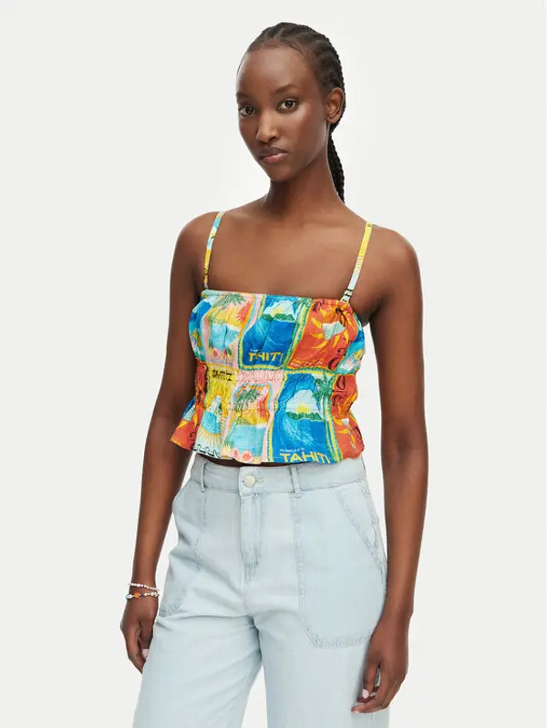 Roxy Roxy Top Atlas Palmy Daze ERJWT03669 Šarena Regular Fit