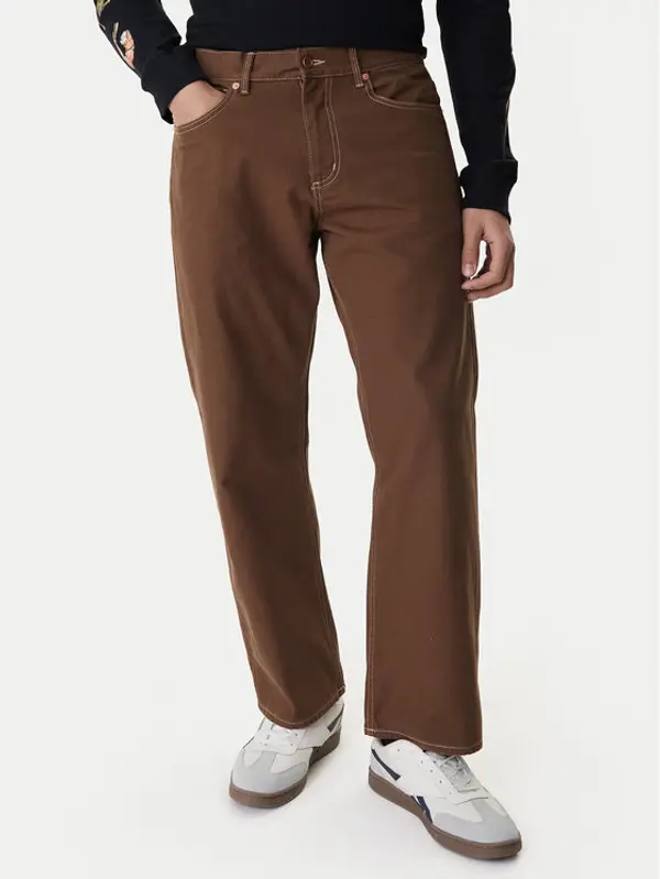 RVCA RVCA Hlače Dayshift 23A113502 Smeđa Relaxed Fit