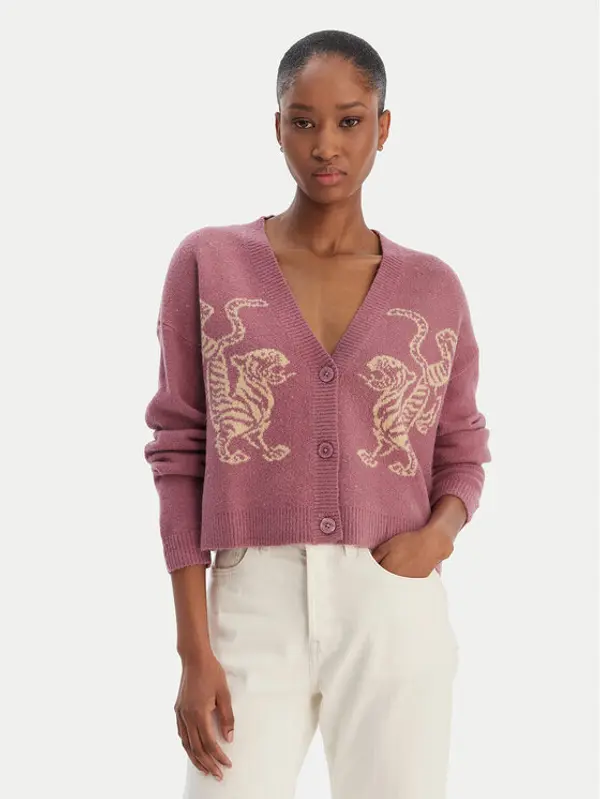 RVCA RVCA Kardigan EVJSW03002 Ljubičasta Relaxed Fit