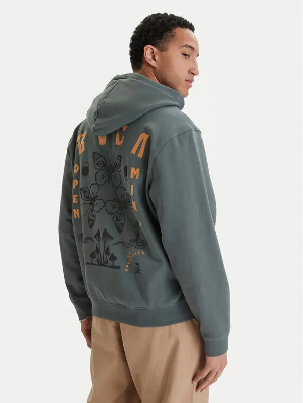 RVCA RVCA Majica dugih rukava Butterfly Poster EVYSF00136 Zelena Boxy Fit