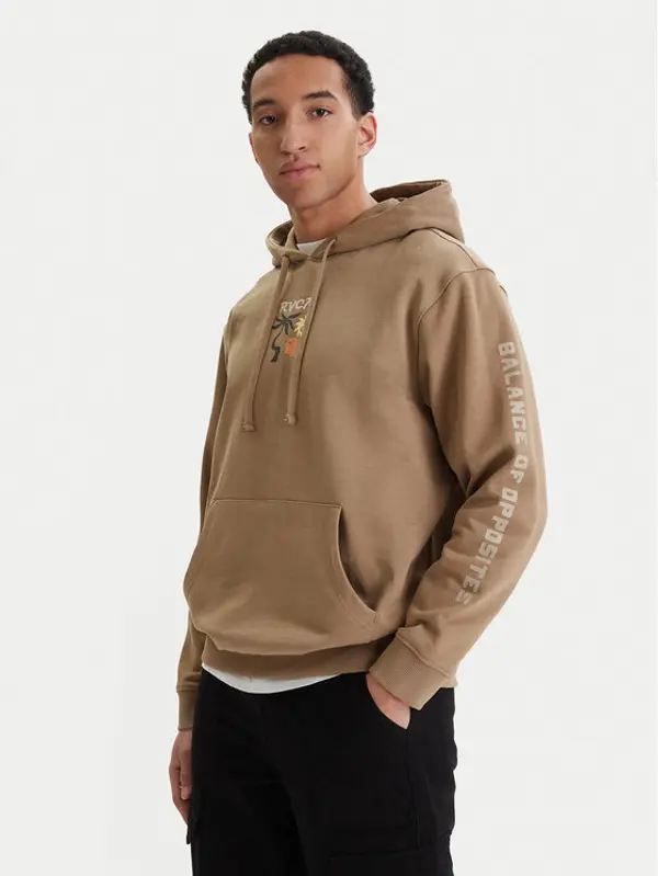 RVCA RVCA Majica dugih rukava Deep Think EVYSF00138 Bež Boxy Fit