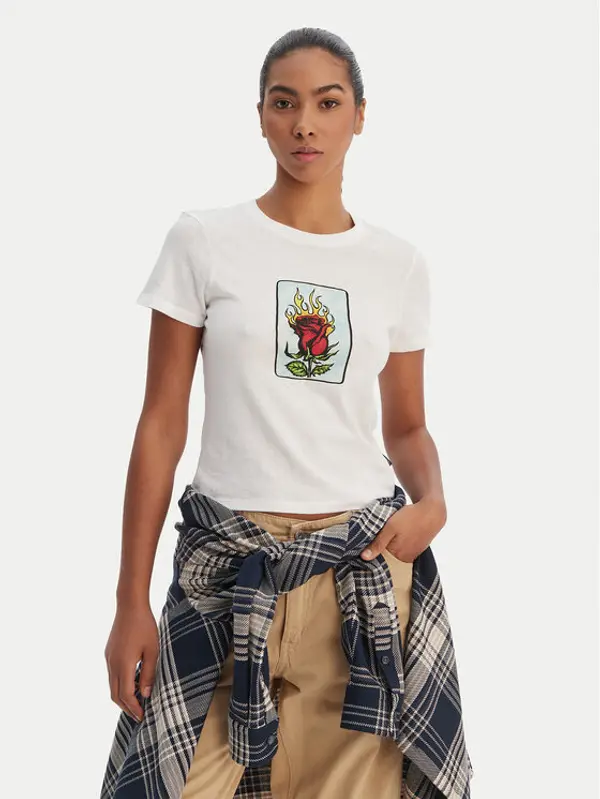 RVCA RVCA T-shirt 23B353502 Bijela Regular Fit