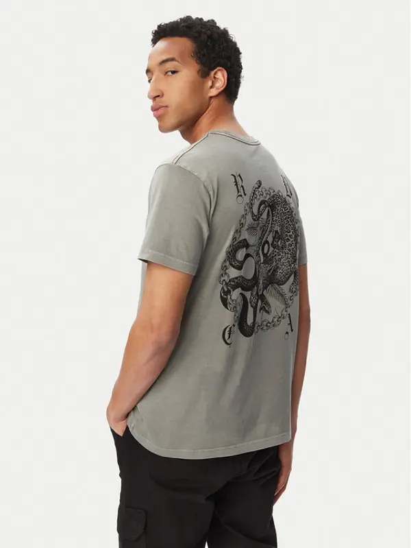 RVCA RVCA T-shirt Benj Battle Ss 23A351540 Zelena Regular Fit