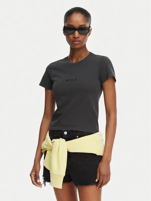 RVCA RVCA T-shirt Forever 23B352509 Crna Regular Fit
