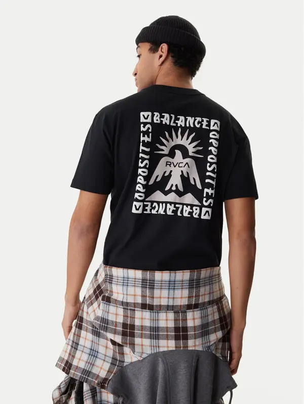 RVCA RVCA T-shirt Las Cruces EVYZT00279 Crna Regular Fit