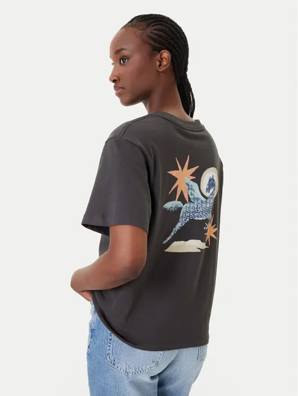 RVCA RVCA T-shirt Pegasus EVJZT00165 Crna Easy Fit