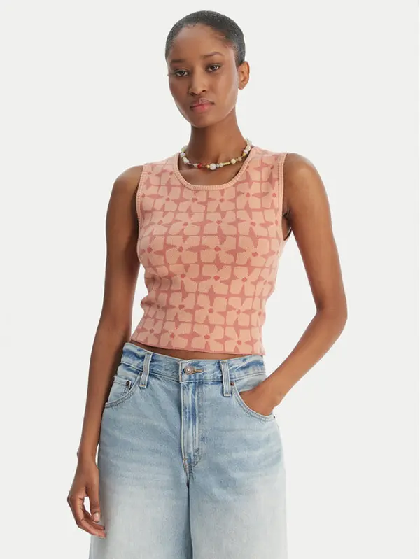 RVCA RVCA Top Shiver 23B071504 Ružičasta Slim Fit