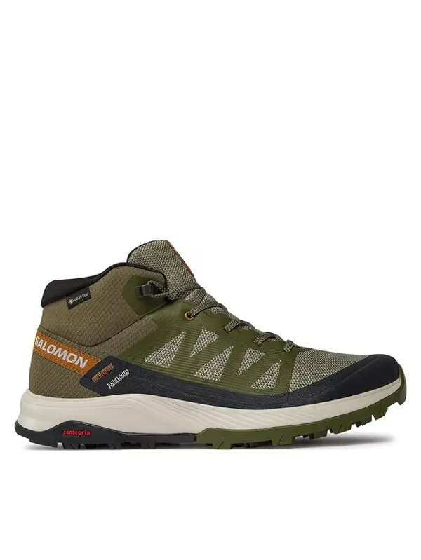 Salomon Salomon Trekking Outrise Mid GORE-TEX L47143600 Kaki