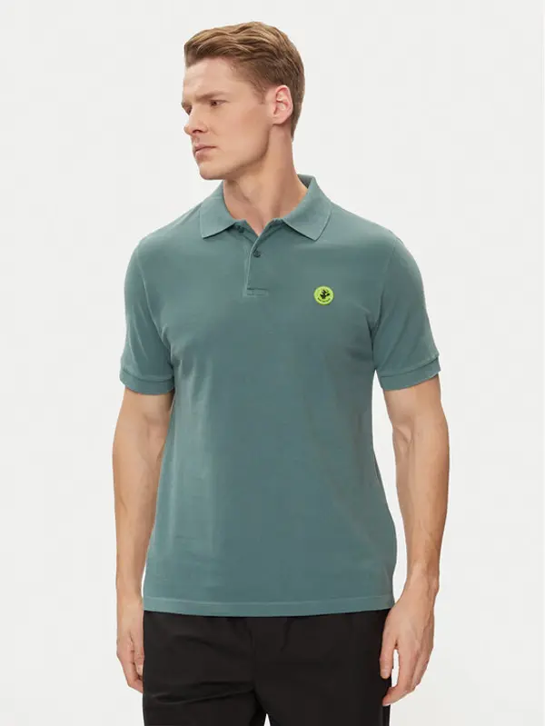 Save The Duck Save The Duck Polo Ovidio DR1213M-BATE18 Zelena Regular Fit