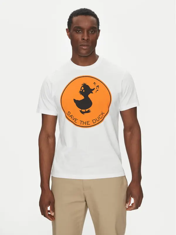 Save The Duck Save The Duck T-shirt DT0825M BESY20 Bijela Regular Fit