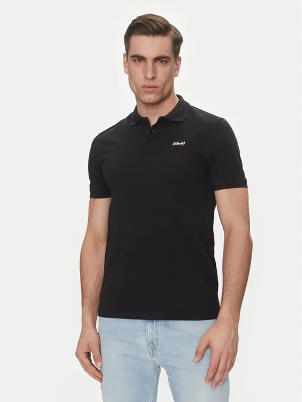 Schott NYC Schott NYC Polo PSCASUAL Crna Regular Fit
