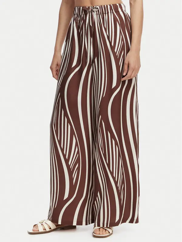Seafolly Seafolly Hlače Coastline 55541-PA Smeđa Wide Leg