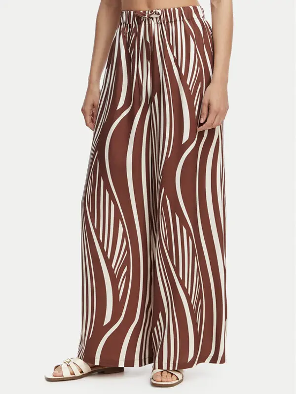 Seafolly Seafolly Hlače Coastline 55541-PA Smeđa Wide Leg